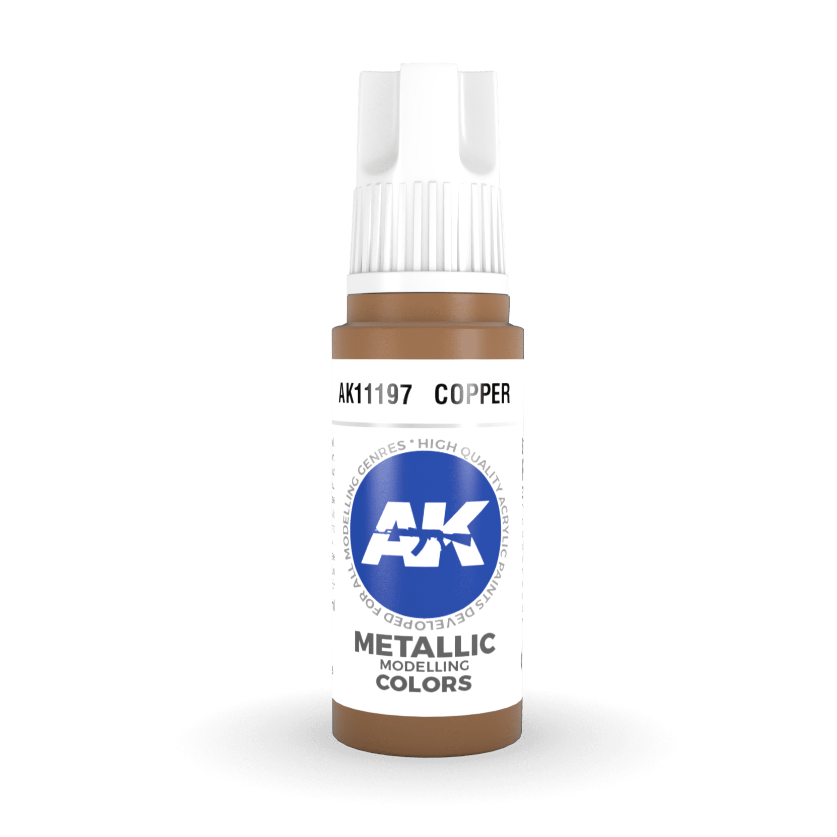 AK Interactive 3rd Gen Acrylic - Copper 17ml AK11197 - Loaded Dice