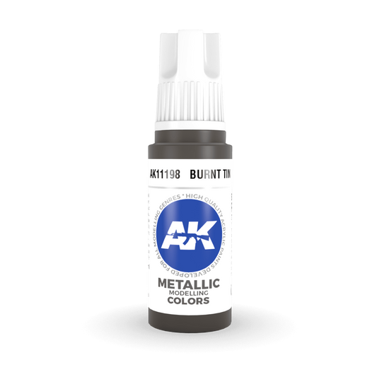 AK Interactive 3rd Gen Acrylic - Burnt Tin 17ml AK11198 - Loaded Dice