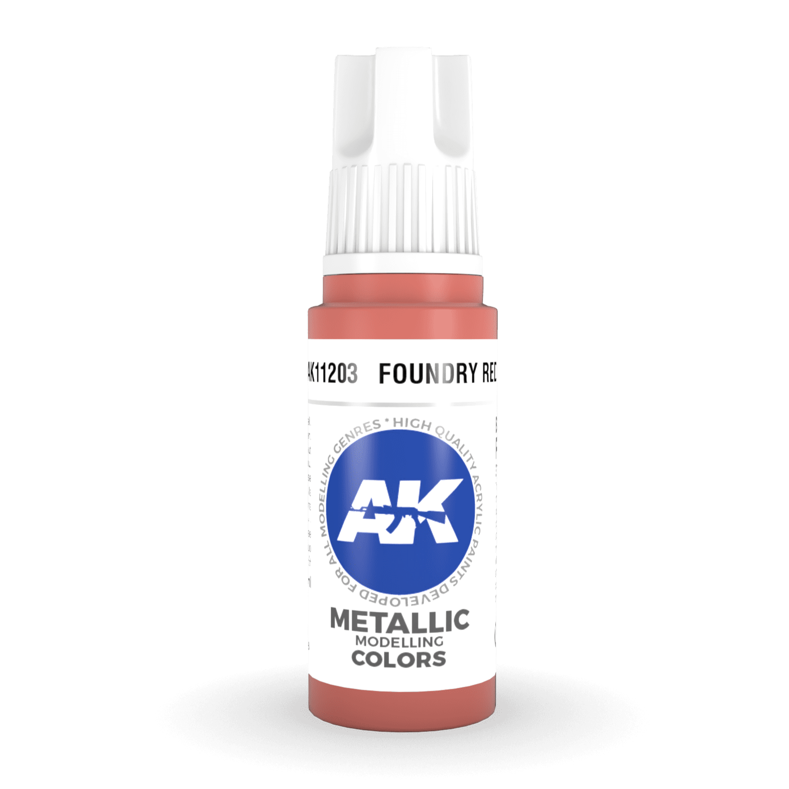 AK Interactive 3rd Gen Acrylic - Foundry Red 17ml AK11203 - Loaded Dice