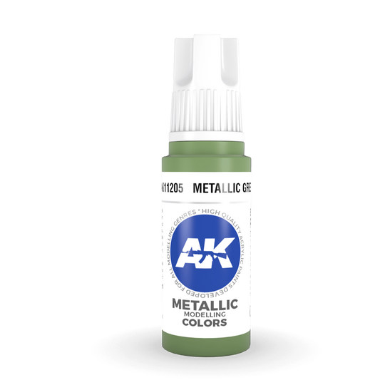 AK Interactive 3rd Gen Acrylic - Metallic Green 17ml AK11205 - Loaded Dice