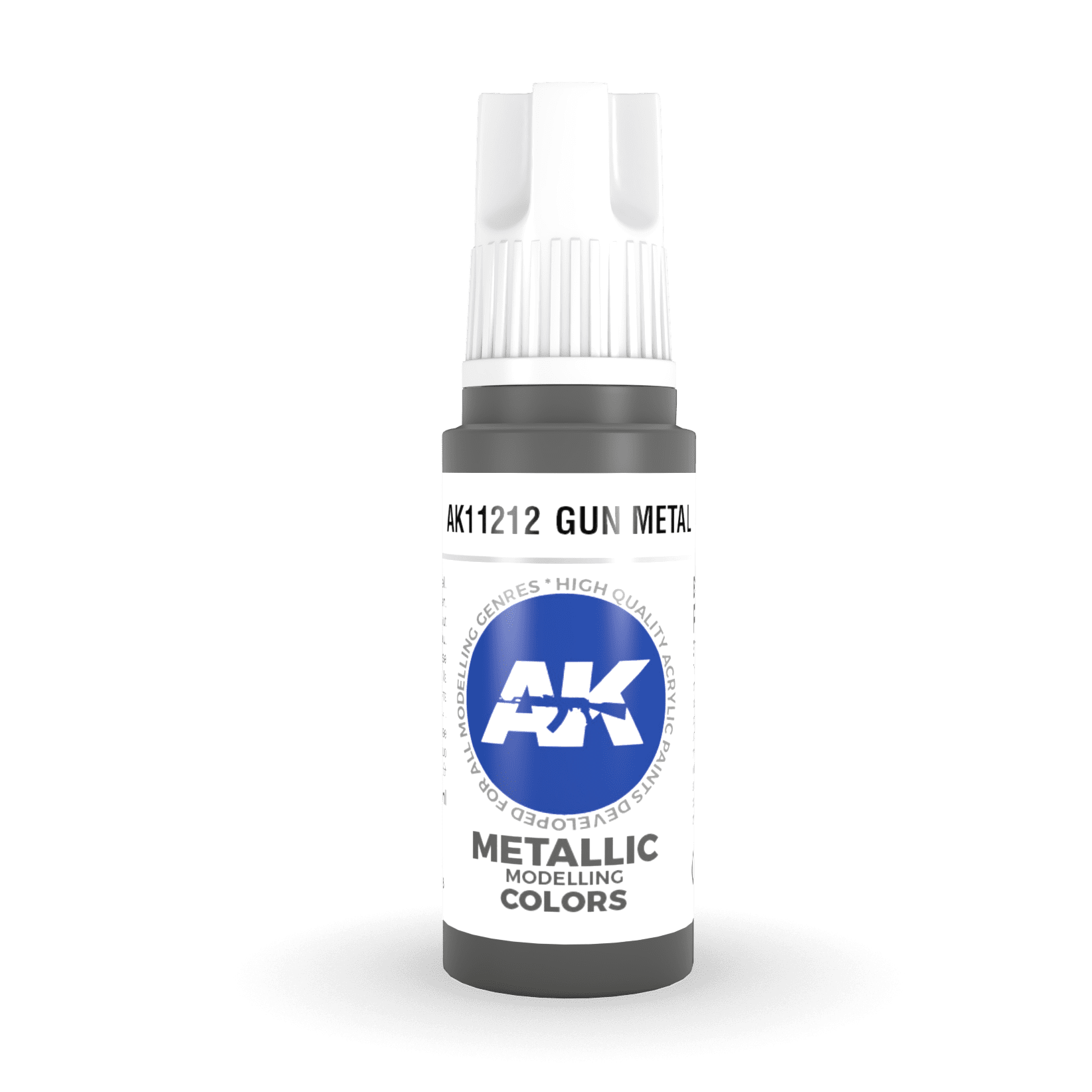 AK Interactive 3rd Gen Acrylic - Gun Metal 17ml AK11212 - Loaded Dice