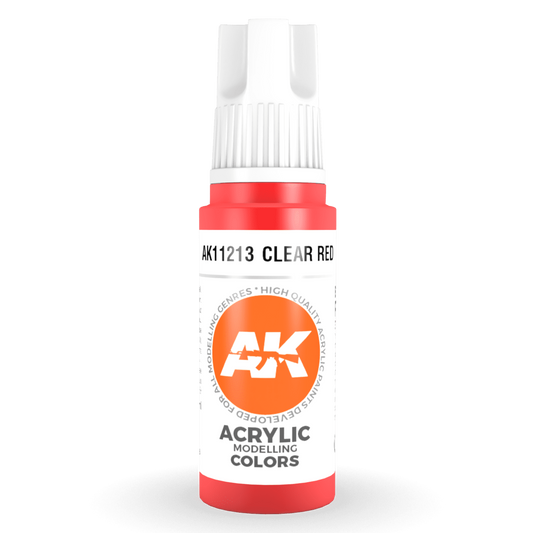 AK Interactive 3rd Gen Acrylic -Clear Red 17ml AK11213 - Loaded Dice
