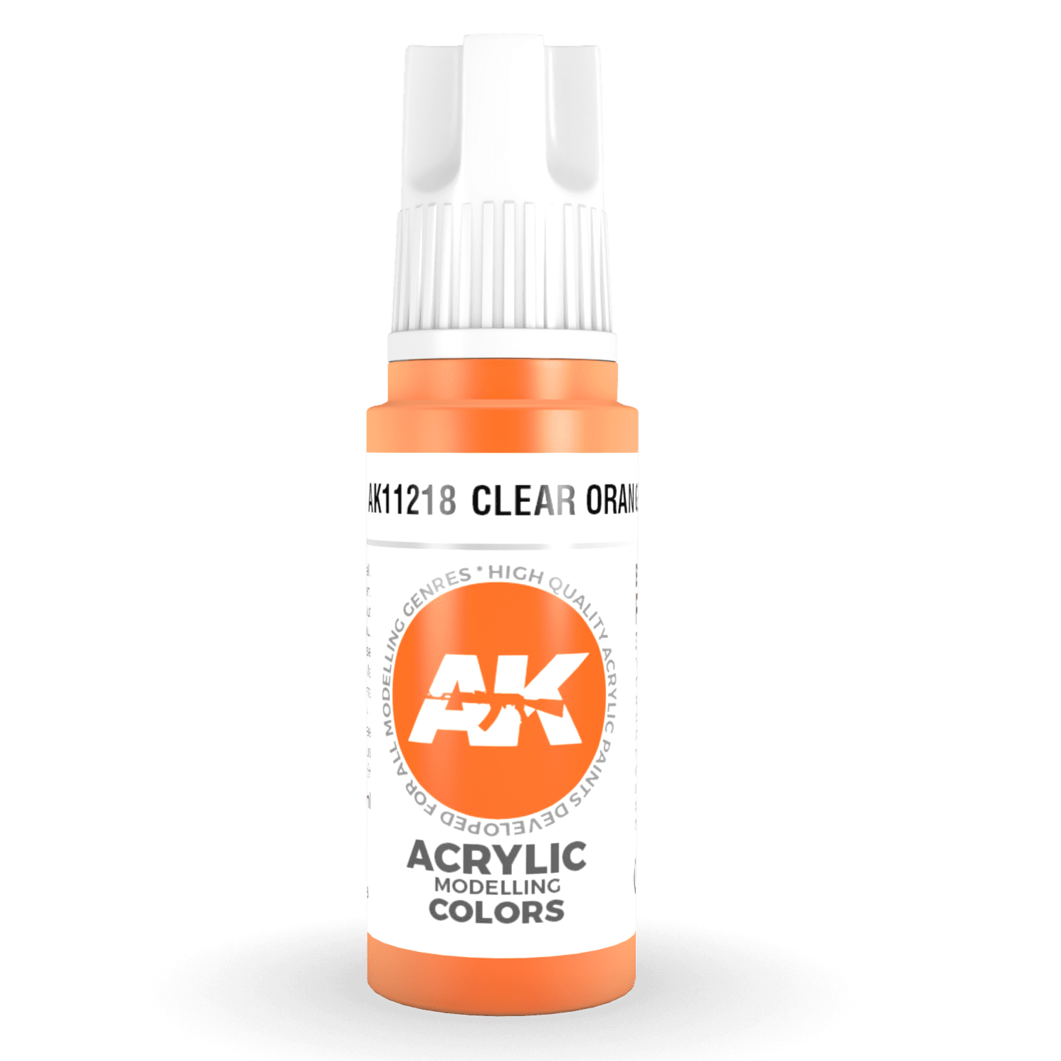 AK Interactive 3rd Generation acrylic paint Clear Orange 17ml dropper bottle