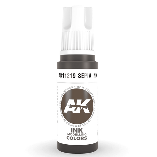 AK Interactive 3rd Gen Acrylic - Sepia INK 17ml AK11219 - Loaded Dice