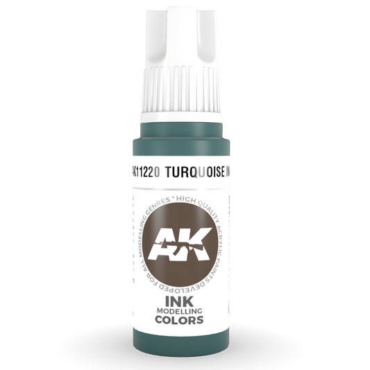 AK Interactive 3rd Gen Acrylic - Turquoise INK 17ml AK11220 - Loaded Dice