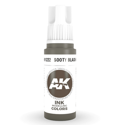 AK Interactive 3rd Gen Acrylic - Sooty Black INK 17ml AK11222 - Loaded Dice