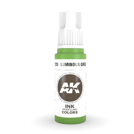 AK Interactive 3rd Gen Acrylic - Luminous Green INK 17ml AK11225 - Loaded Dice