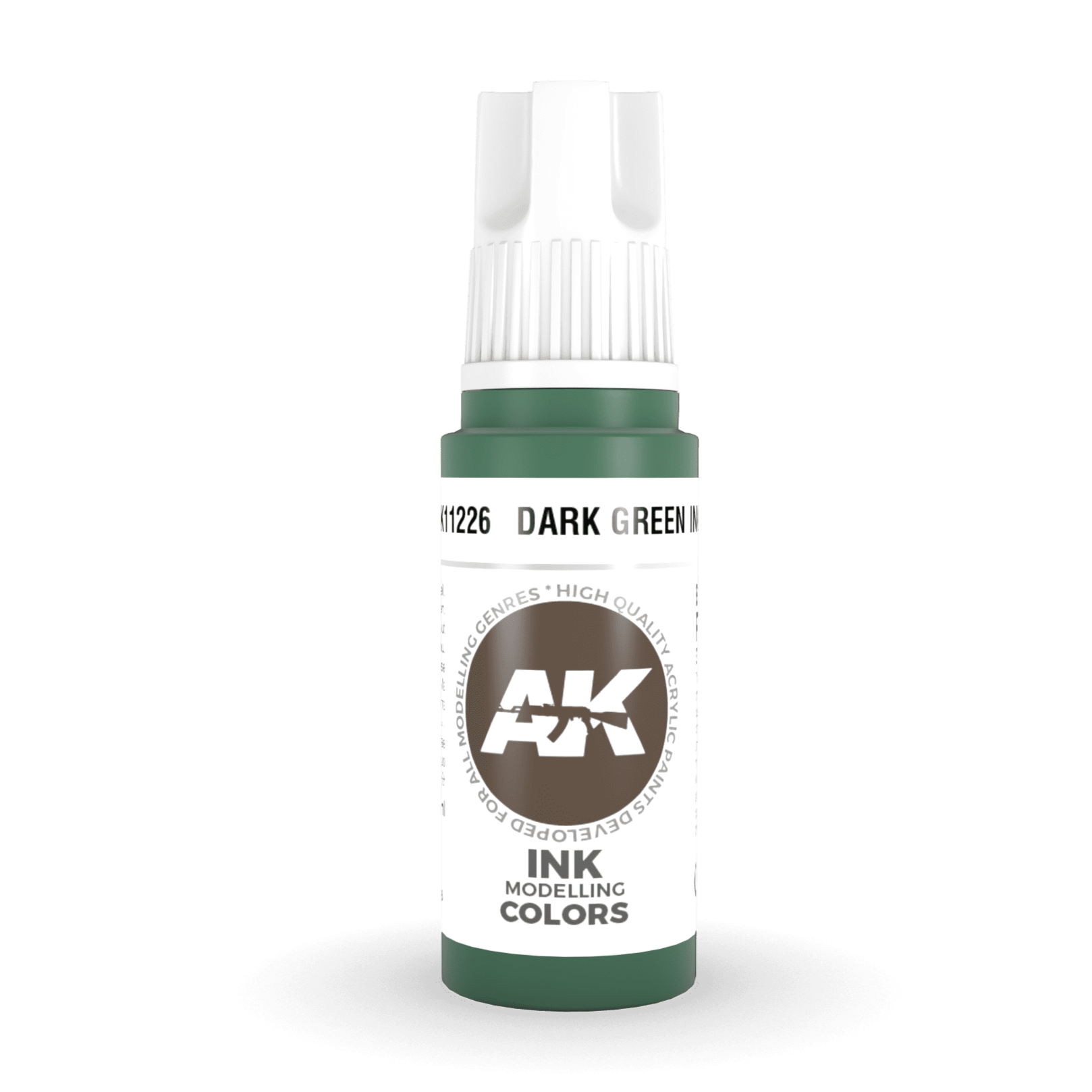 AK Interactive 3rd Gen Acrylic - Dark Green INK 17ml AK11226 - Loaded Dice