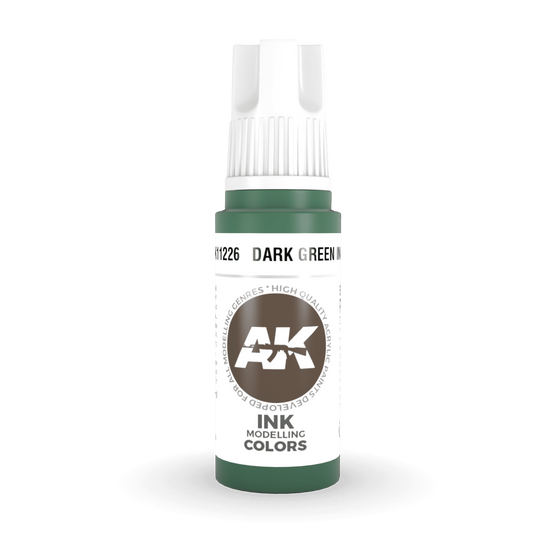 AK Interactive 3rd Gen Acrylic - Dark Green INK 17ml AK11226 - Loaded Dice