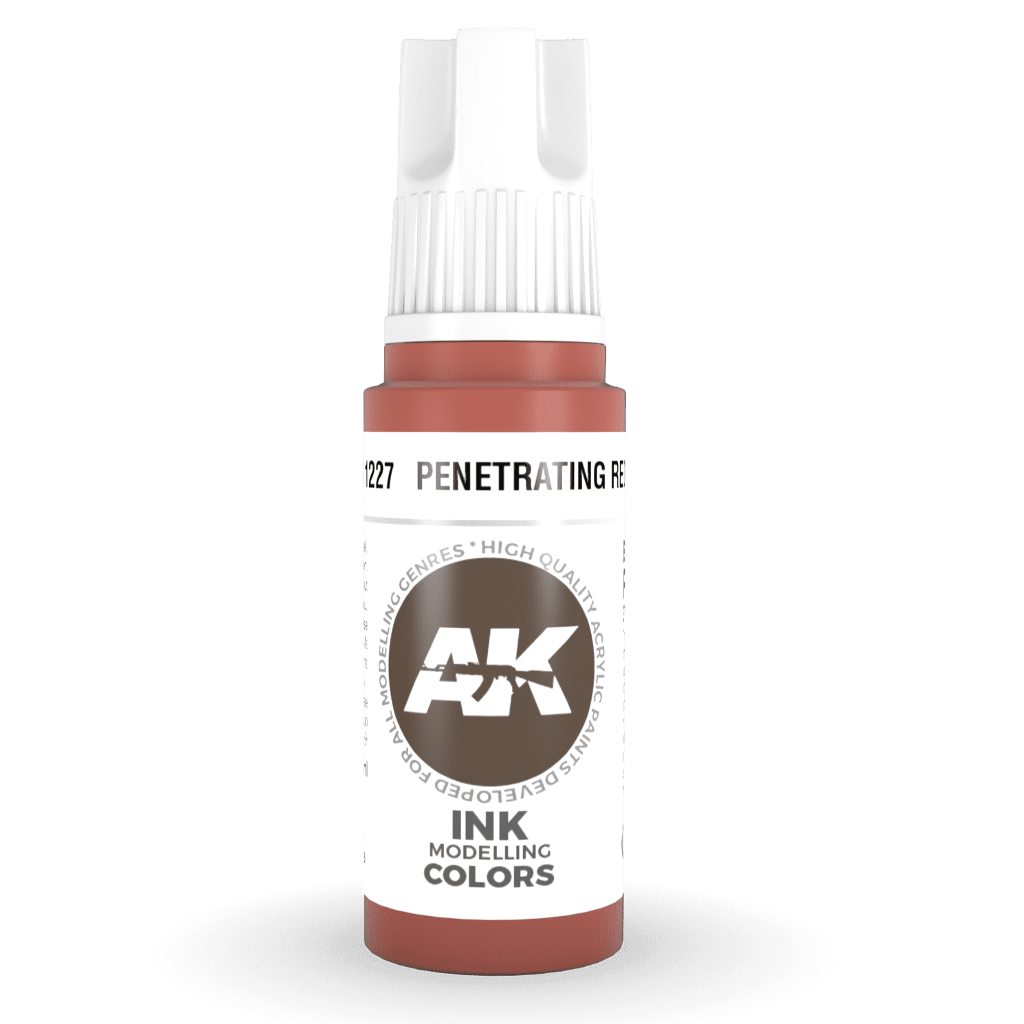 AK Interactive - 3rd Gen Acrylic - Penetrating Red INK 17ml AK11227 - Loaded Dice