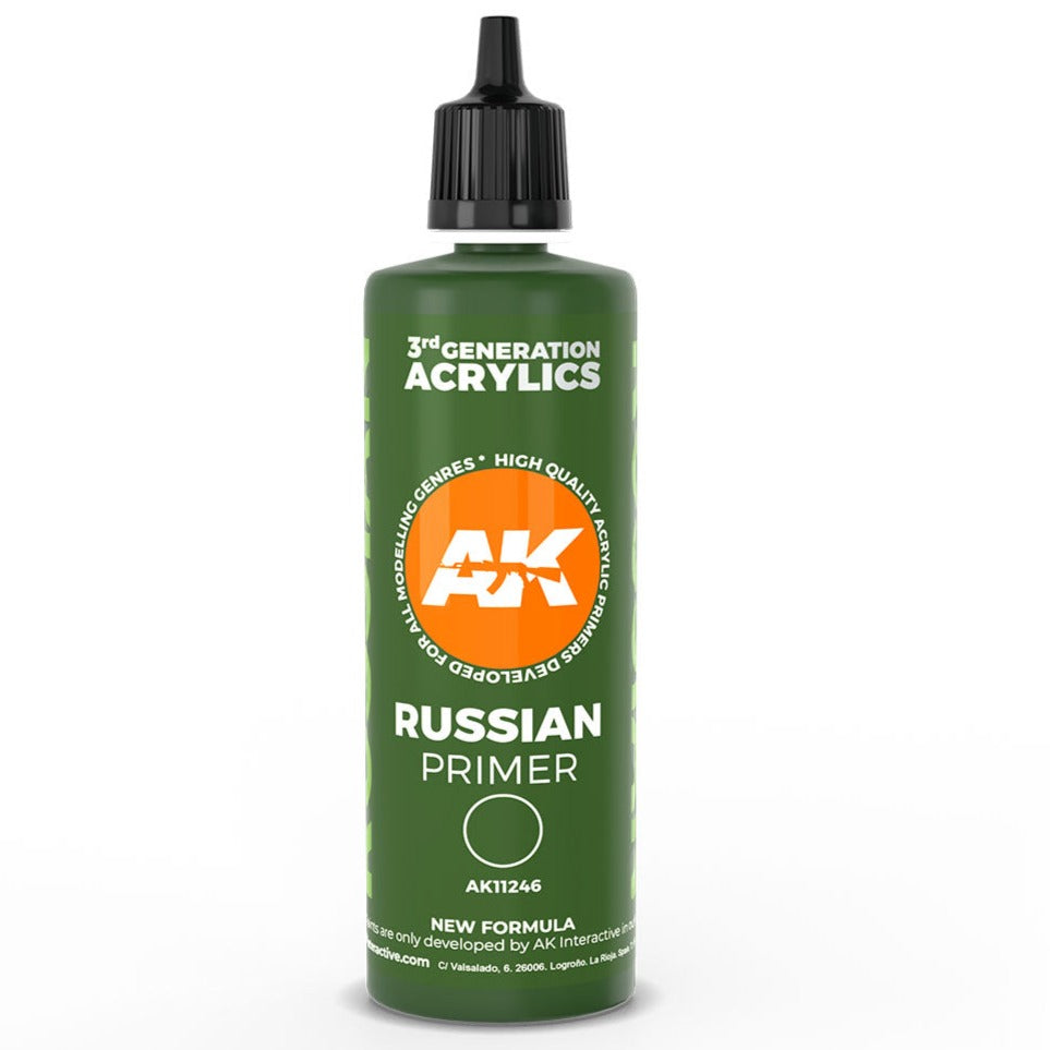 AK Interactive 3rd Gen Russian Green Primer 100ml AK11246 - Loaded Dice