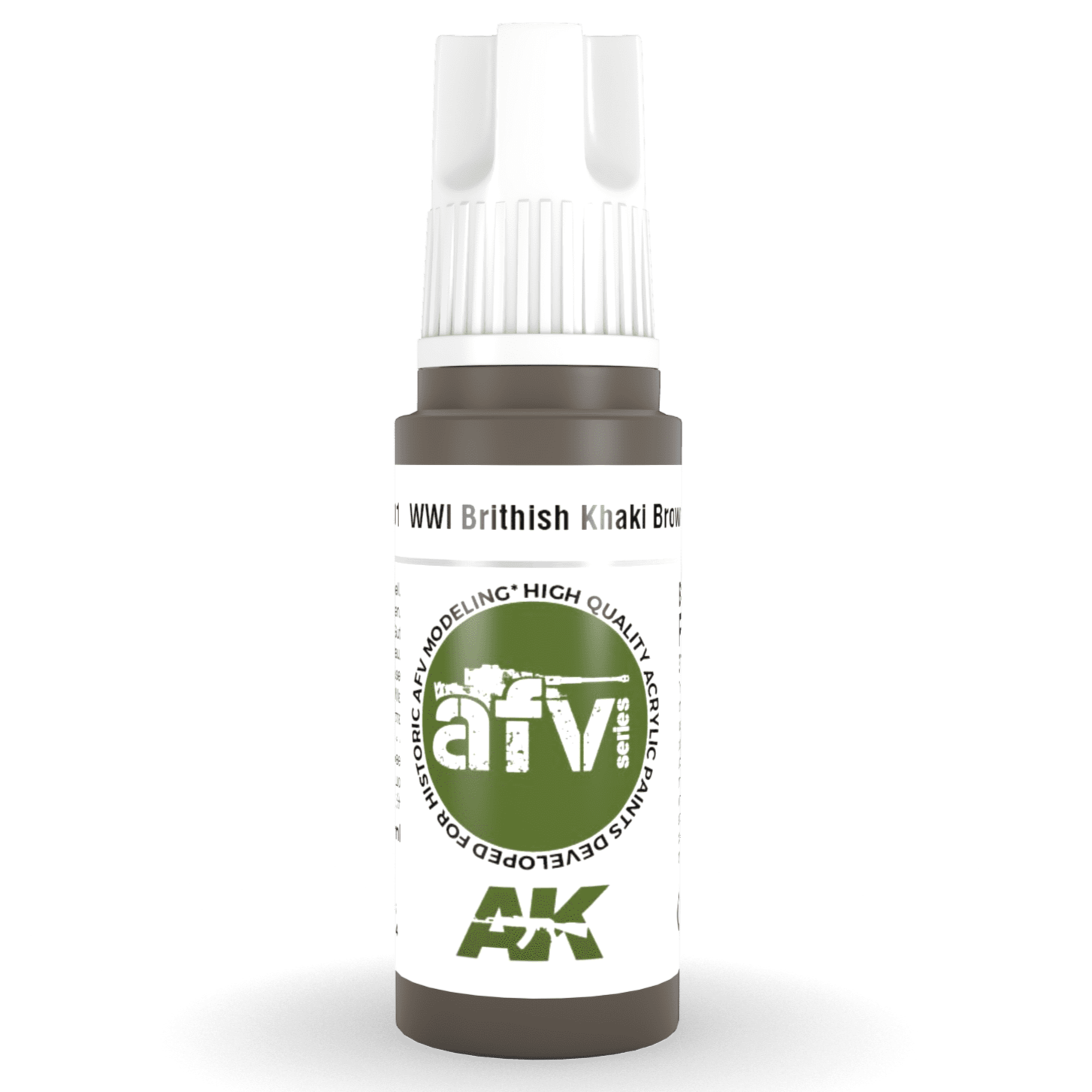 AK Interactive 3rd Gen Acrylic - WWI British Khaki Brown Base 17ml AK11301 - Loaded Dice