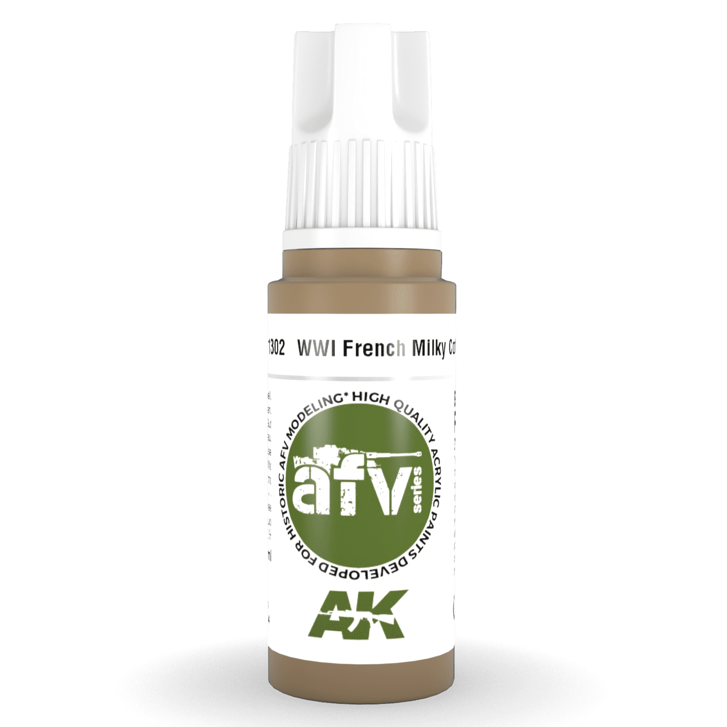 AK Interactive 3rd Gen Acrylic - WWI French Milky Coffee 17ml AK11302 - Loaded Dice