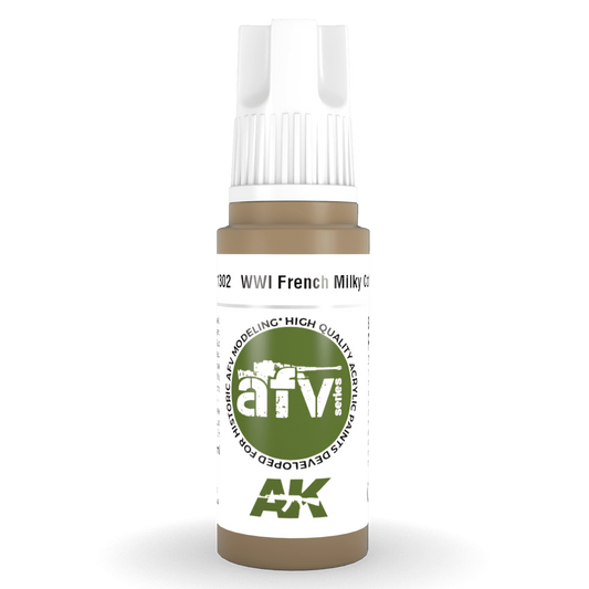 AK Interactive 3rd Gen Acrylic - WWI French Milky Coffee 17ml AK11302 - Loaded Dice