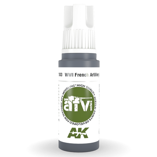 AK Interactive 3rd Gen Acrylic - WWI French Artillery Grey 17ml AK11303 - Loaded Dice