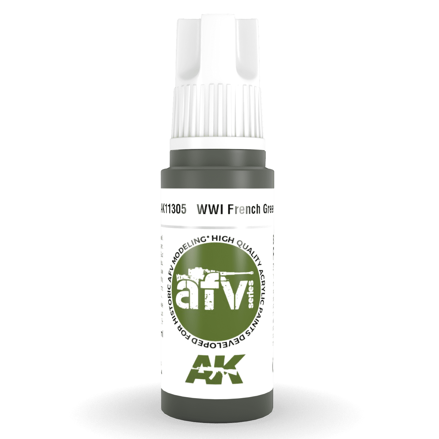 AK Interactive 3rd Gen Acrylic - WWI French Green 1 17ml AK11305 - Loaded Dice