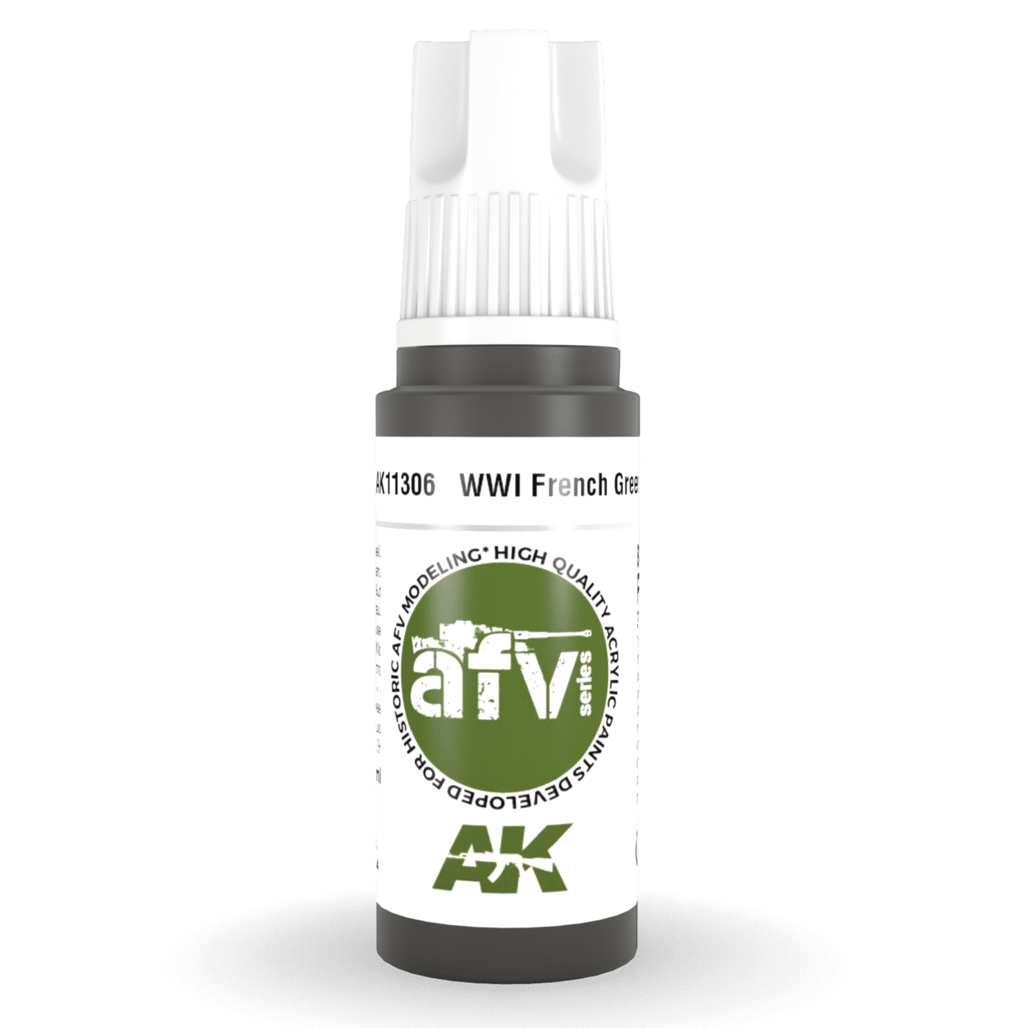 AK Interactive 3rd Gen Acrylic - WWI French Green 2 17ml AK11306 - Loaded Dice