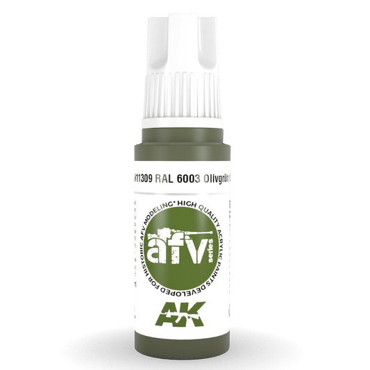 AK Interactive 3rd Gen Acrylic - RAL 6003 Olivegrün opt.1 17ml AK11309 - Loaded Dice