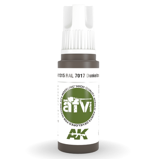 AK Interactive 3rd Gen Acrylic - RAL 7017 Dunkelbraun 17ml AK11315 - Loaded Dice