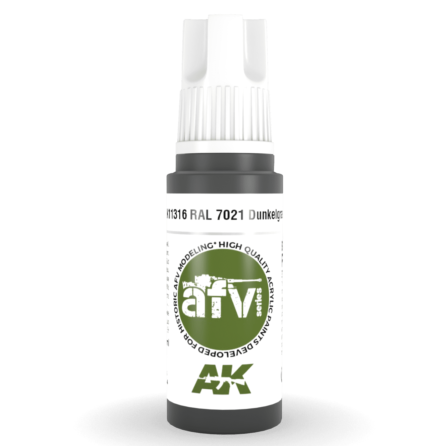 AK Interactive 3rd Gen Acrylic - RAL 7021 Dunkelgrau 17ml AK11316 - Loaded Dice