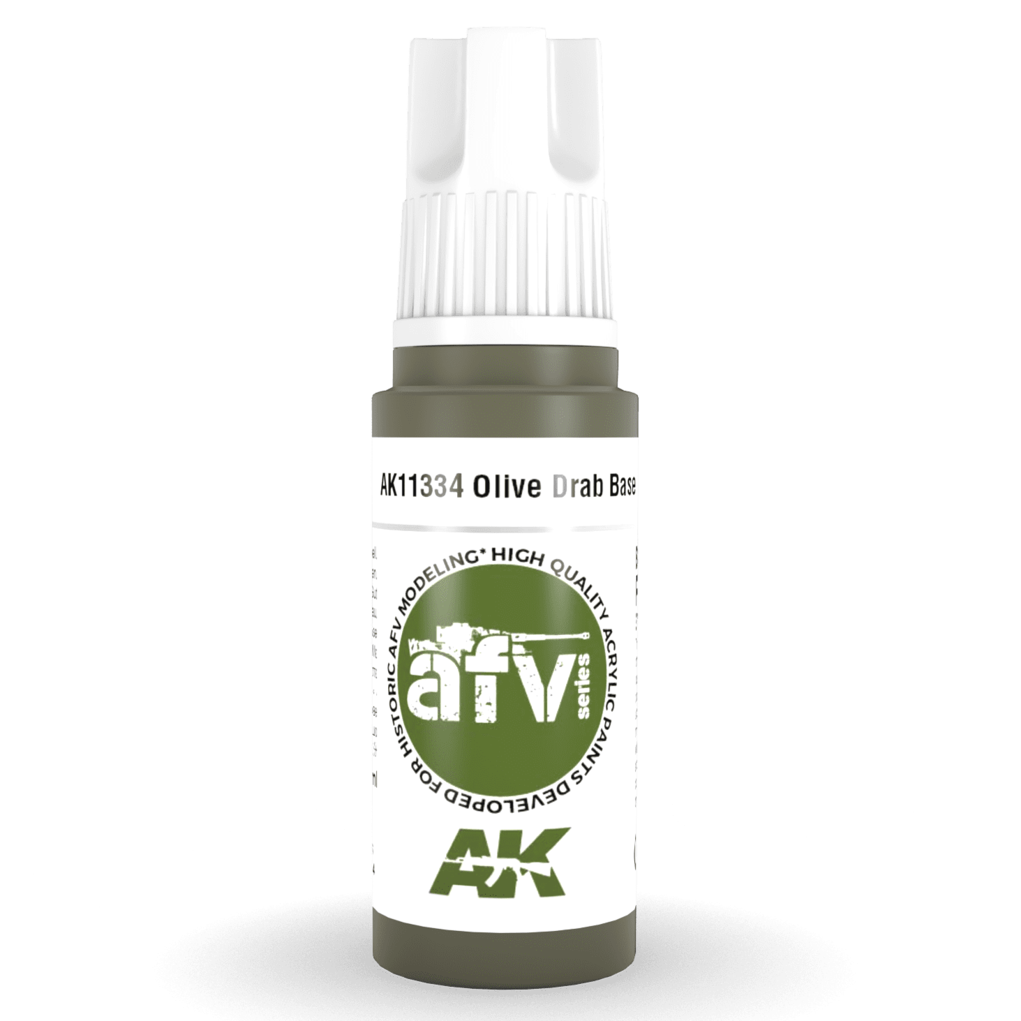 AK Interactive 3rd Gen Acrylic - Olive Drab Base 17ml AK11334 - Loaded Dice