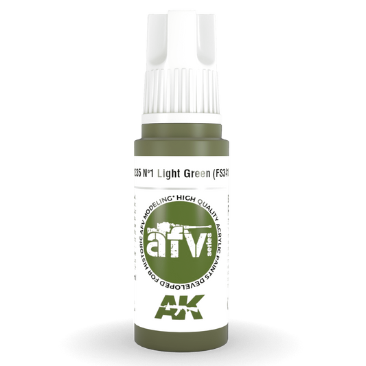 AK Interactive 3rd Gen Acrylic - Nº1 Light Green (FS34151) 17ml AK11335 - Loaded Dice