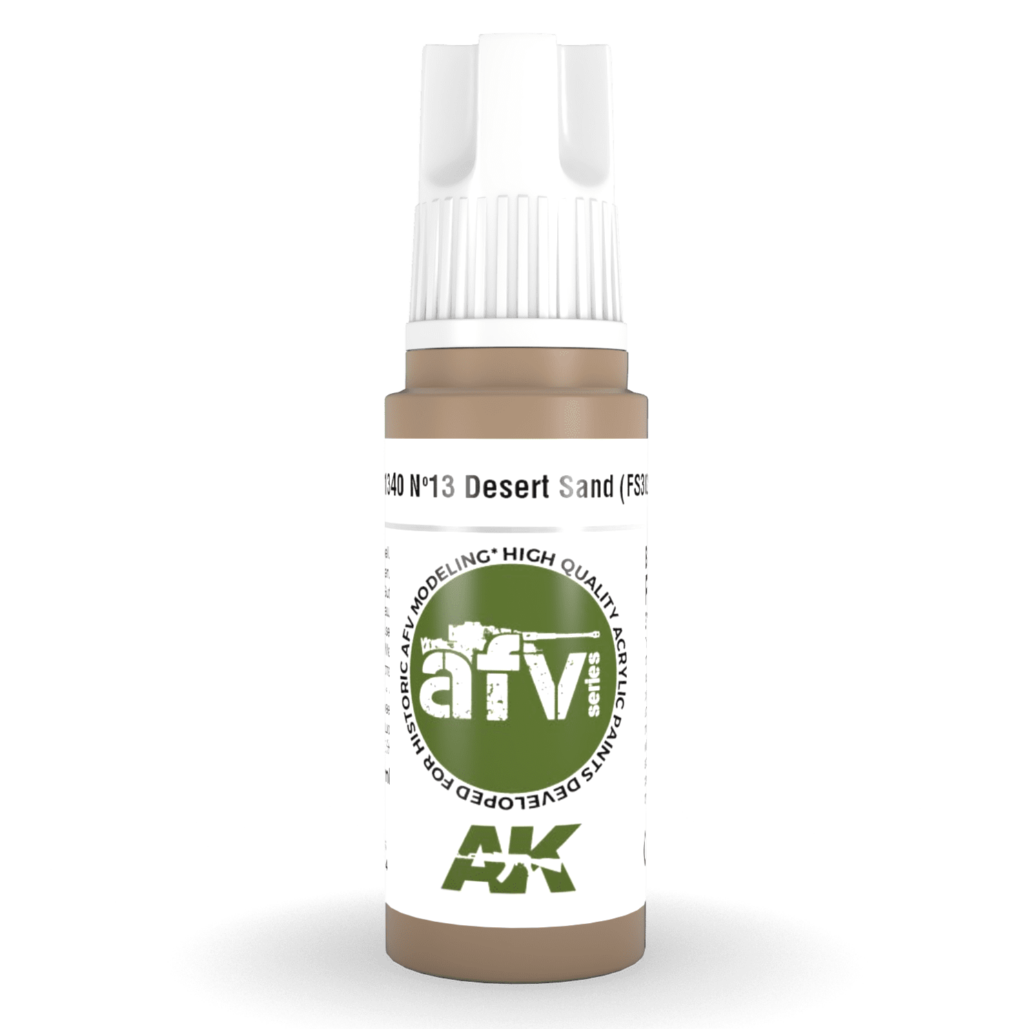 AK Interactive 3rd Gen Acrylic - Nº13 Desert Sand (FS30279) 17ml AK11340 - Loaded Dice