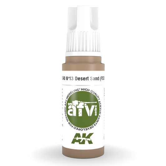 AK Interactive 3rd Gen Acrylic - Nº13 Desert Sand (FS30279) 17ml AK11340 - Loaded Dice