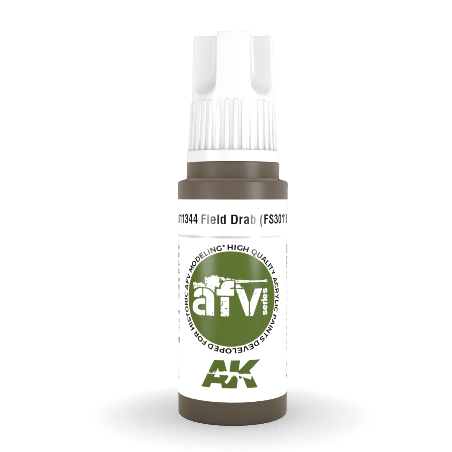 AK Interactive 3rd Generation acrylic paint Field Drab (FS30118) 17ml dropper bottle