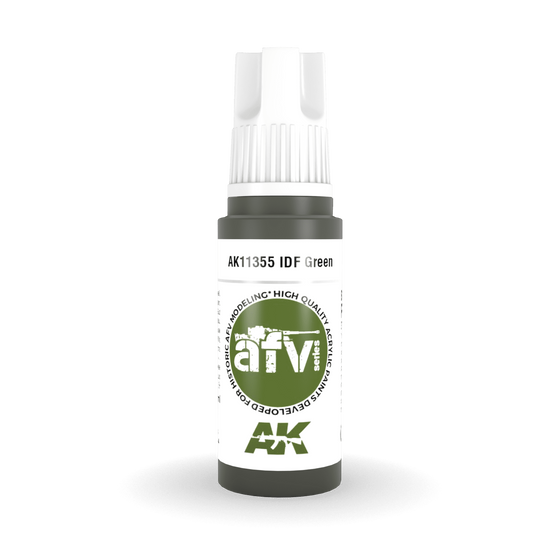 AK Interactive 3rd Gen Acrylic - IDF Green 17ml AK11355 - Loaded Dice