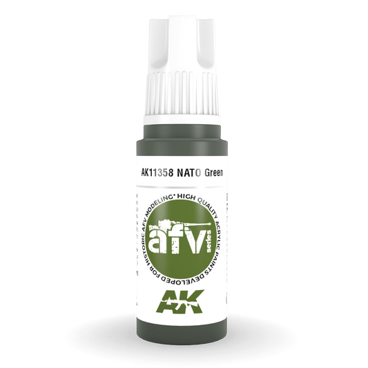 AK Interactive 3rd Gen Acrylic - NATO Green 17ml AK11358 - Loaded Dice