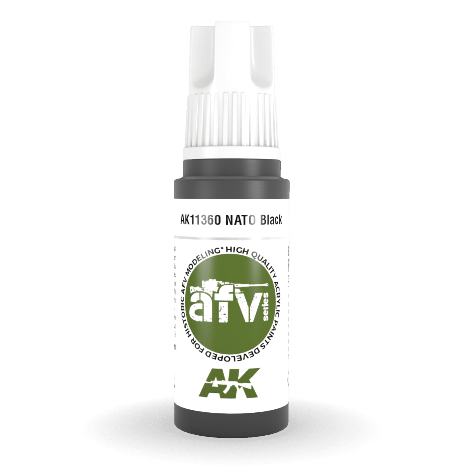 AK Interactive 3rd Gen Acrylic - NATO Black 17ml AK11360 - Loaded Dice