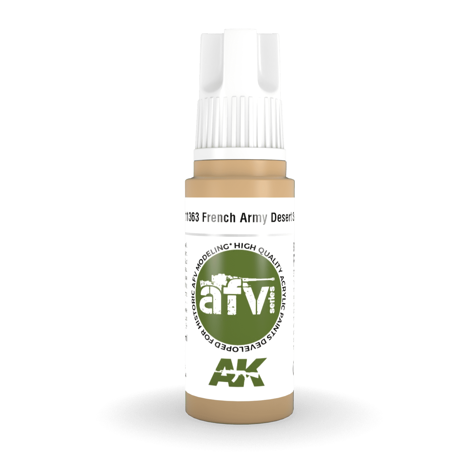 AK Interactive 3rd Gen Acrylic - French Army Desert Sand 17ml AK11363 - Loaded Dice