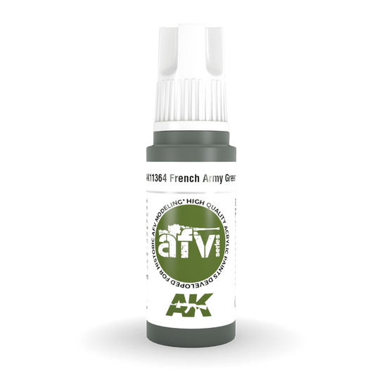 AK Interactive 3rd Gen Acrylic - French Army Green 17ml AK11364 - Loaded Dice