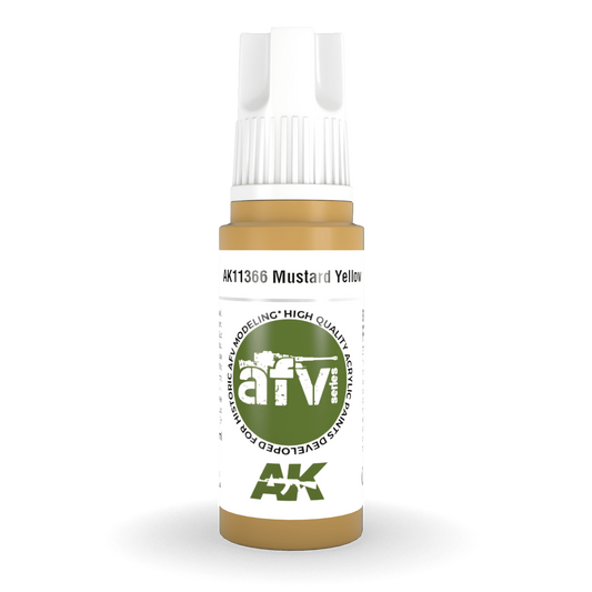 AK Interactive 3rd Gen Acrylic - Mustard Yellow 17ml AK11366 - Loaded Dice