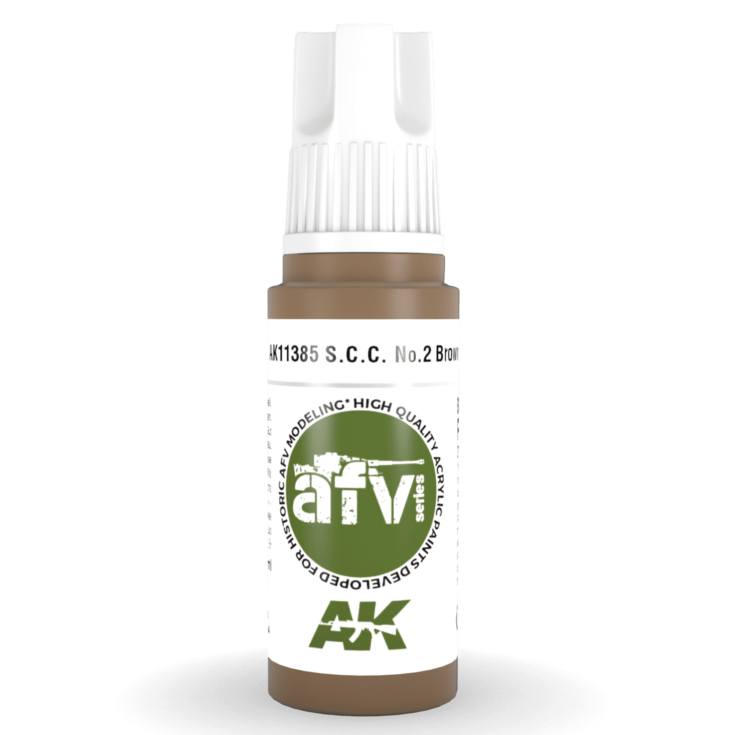 AK Interactive 3rd Gen Acrylic - S.C.C. No.2 Brown 17ml AK11385 - Loaded Dice