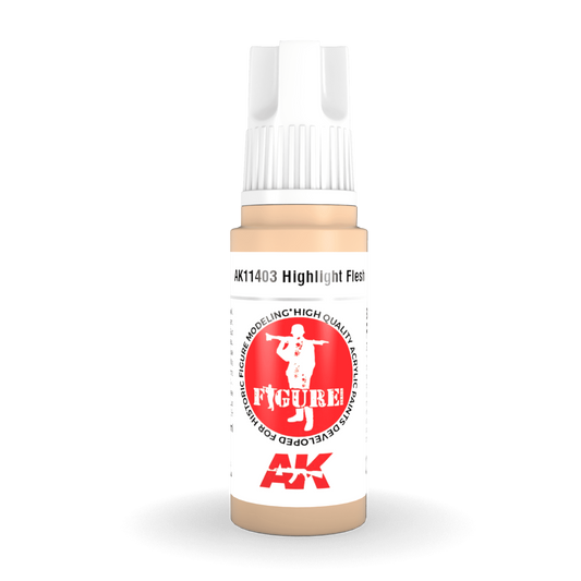 AK Interactive 3rd Gen Acrylic - Highlight Flesh 17ml AK11403 - Loaded Dice