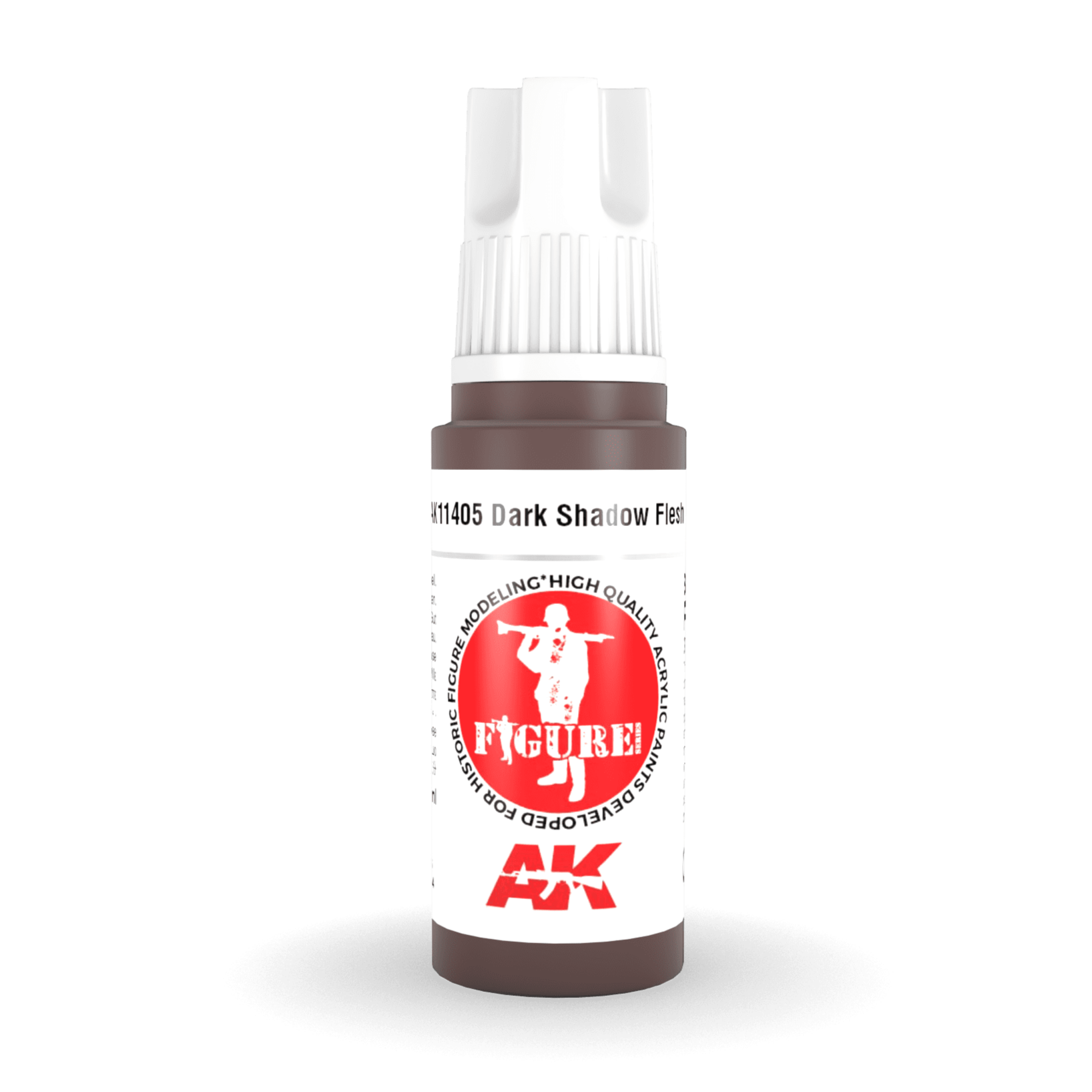 AK Interactive 3rd Gen Acrylic - Dark Shadow Flesh 17ml AK11405 - Loaded Dice