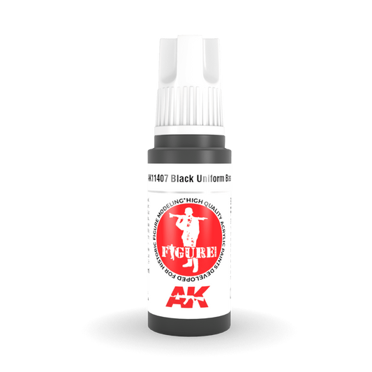 AK Interactive 3rd Gen Acrylic - Black Uniform Base 17ml AK11407 - Loaded Dice