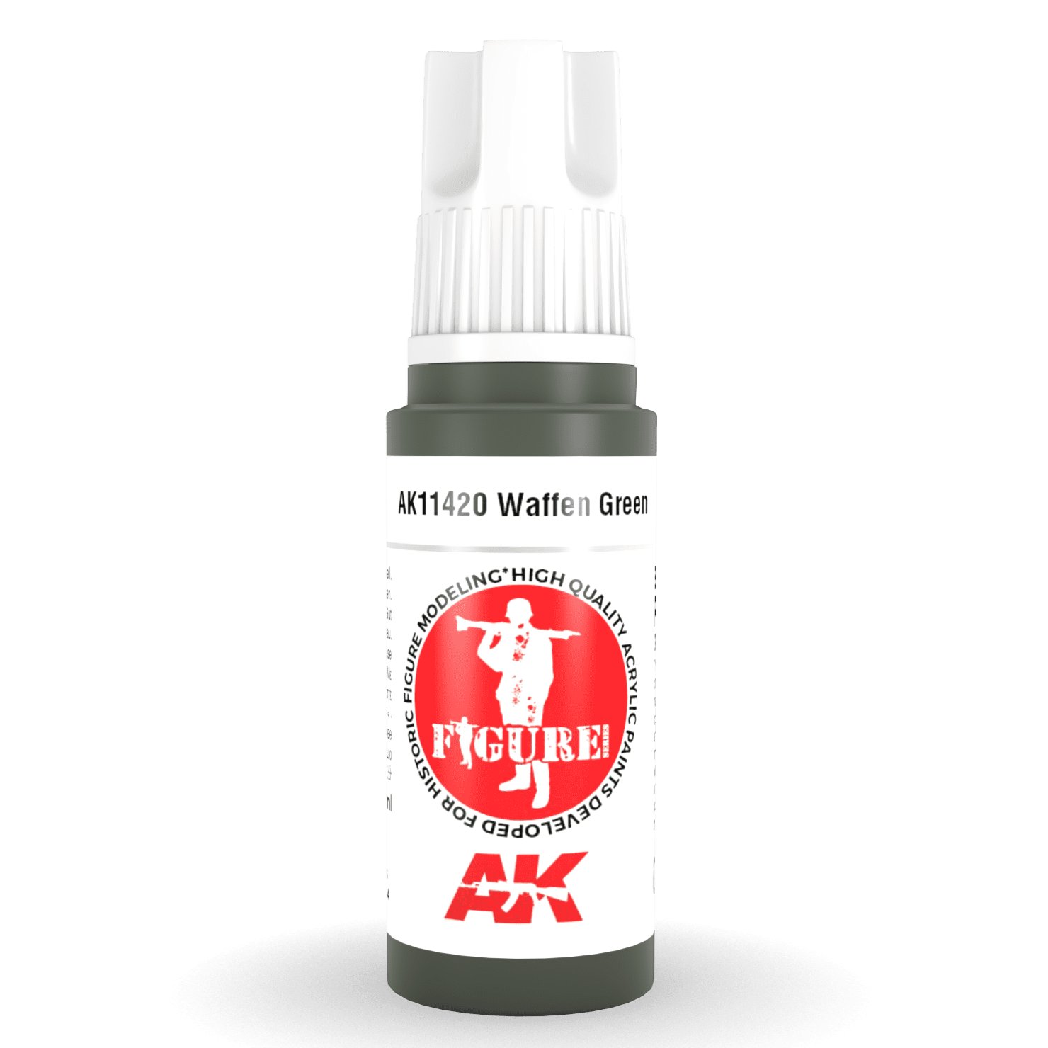 AK Interactive 3rd Gen Acrylic - Waffen Green 17ml AK11420 - Loaded Dice