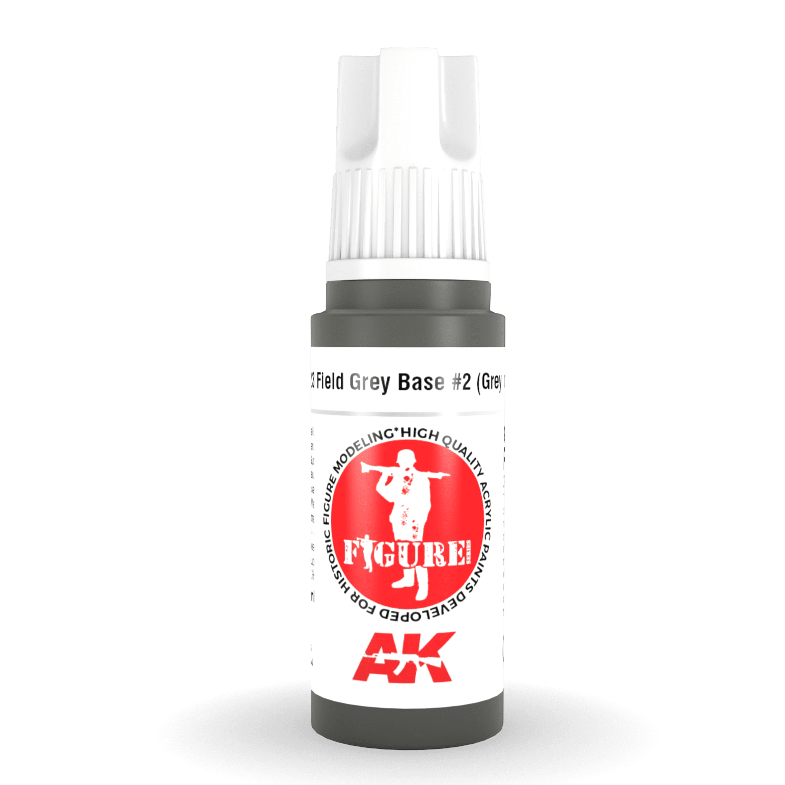 AK Interactive 3rd Gen Acrylic - Field Grey Base #2 (Grey Uniform) 17ml AK11423 - Loaded Dice