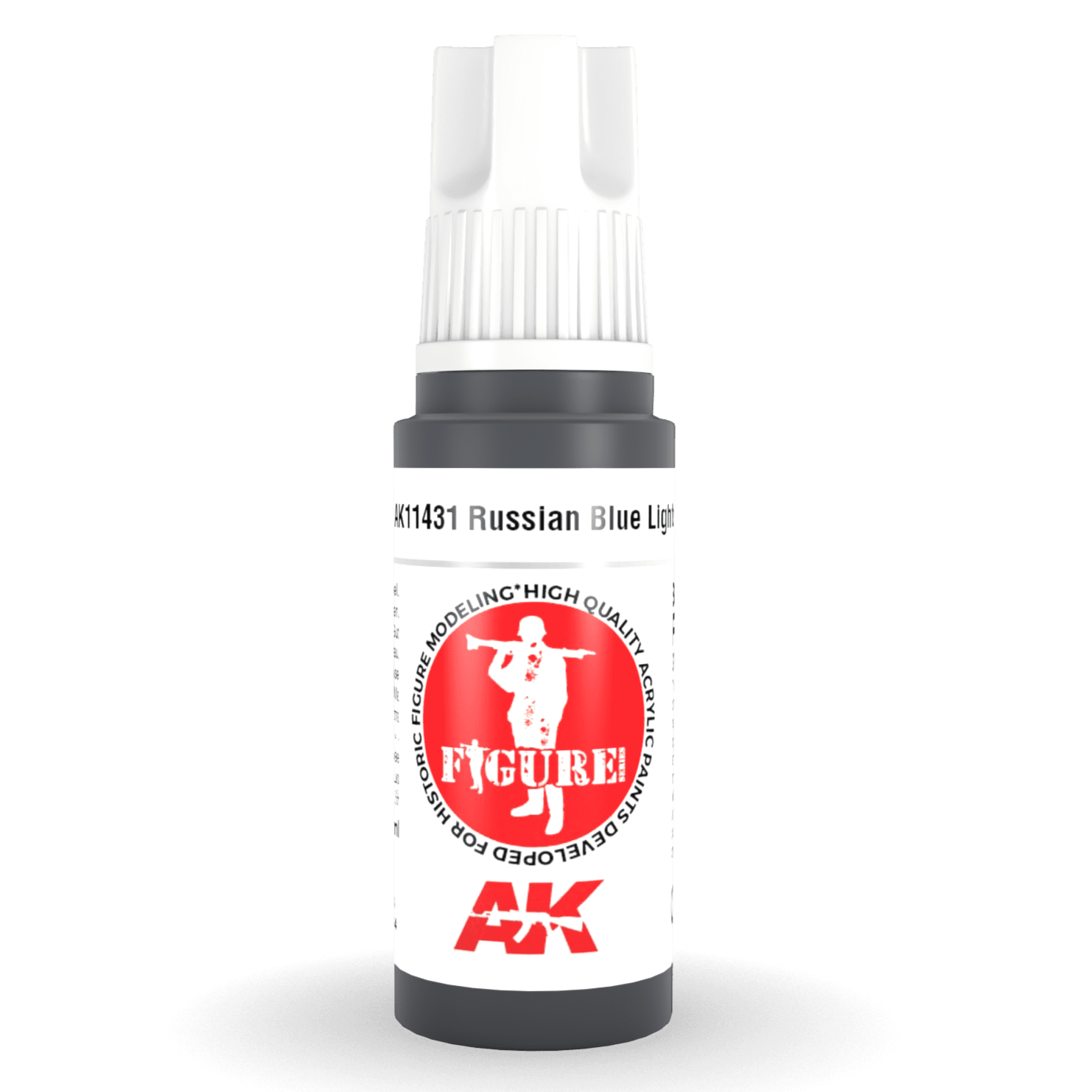 AK Interactive 3rd Generation acrylic paint Russian Blue Lights 17ml dropper bottle