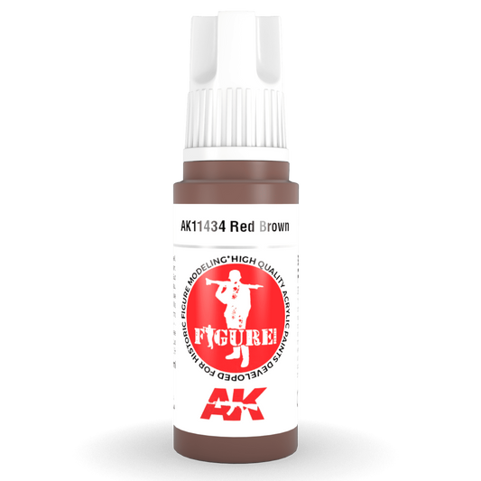 AK Interactive 3rd Gen Acrylic - Red Brown 17ml AK11434 - Loaded Dice