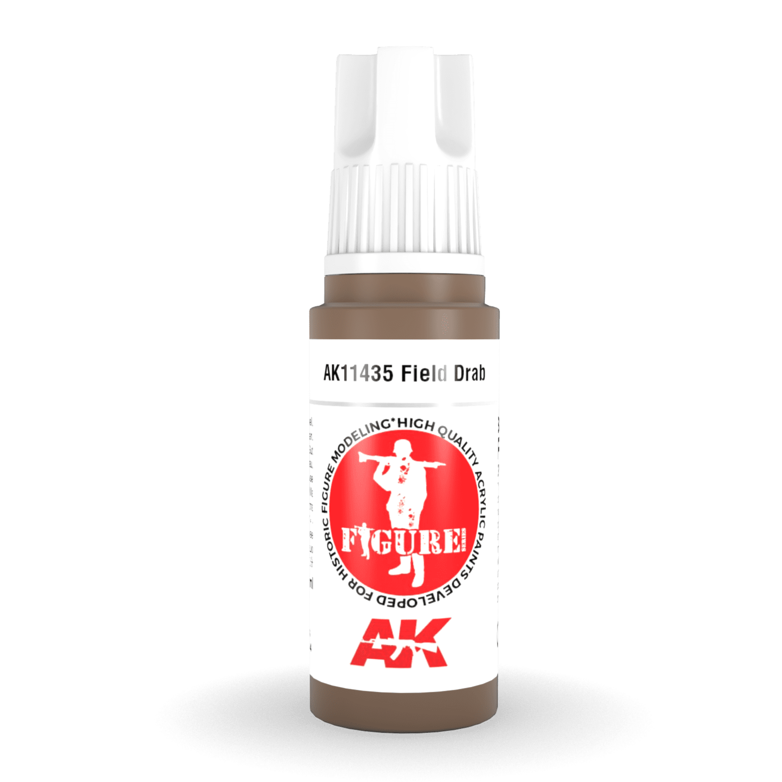 AK Interactive 3rd Generation acrylic paint Field Drab 17ml dropper bottle