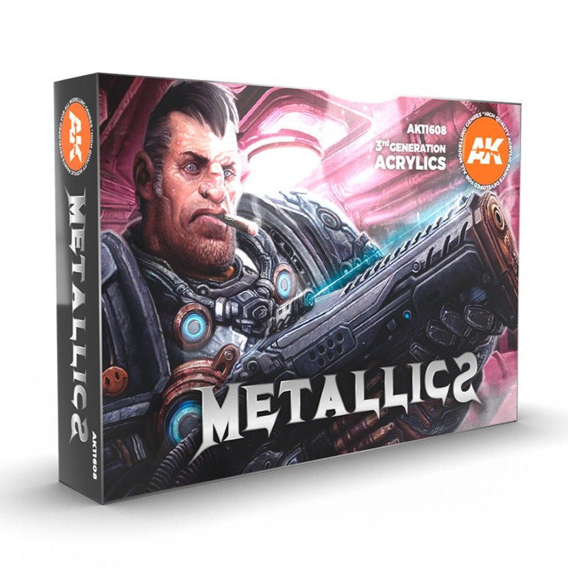 AK Interactive 3rd Gen Acrylic Metallics Set (AK11608) - Loaded Dice