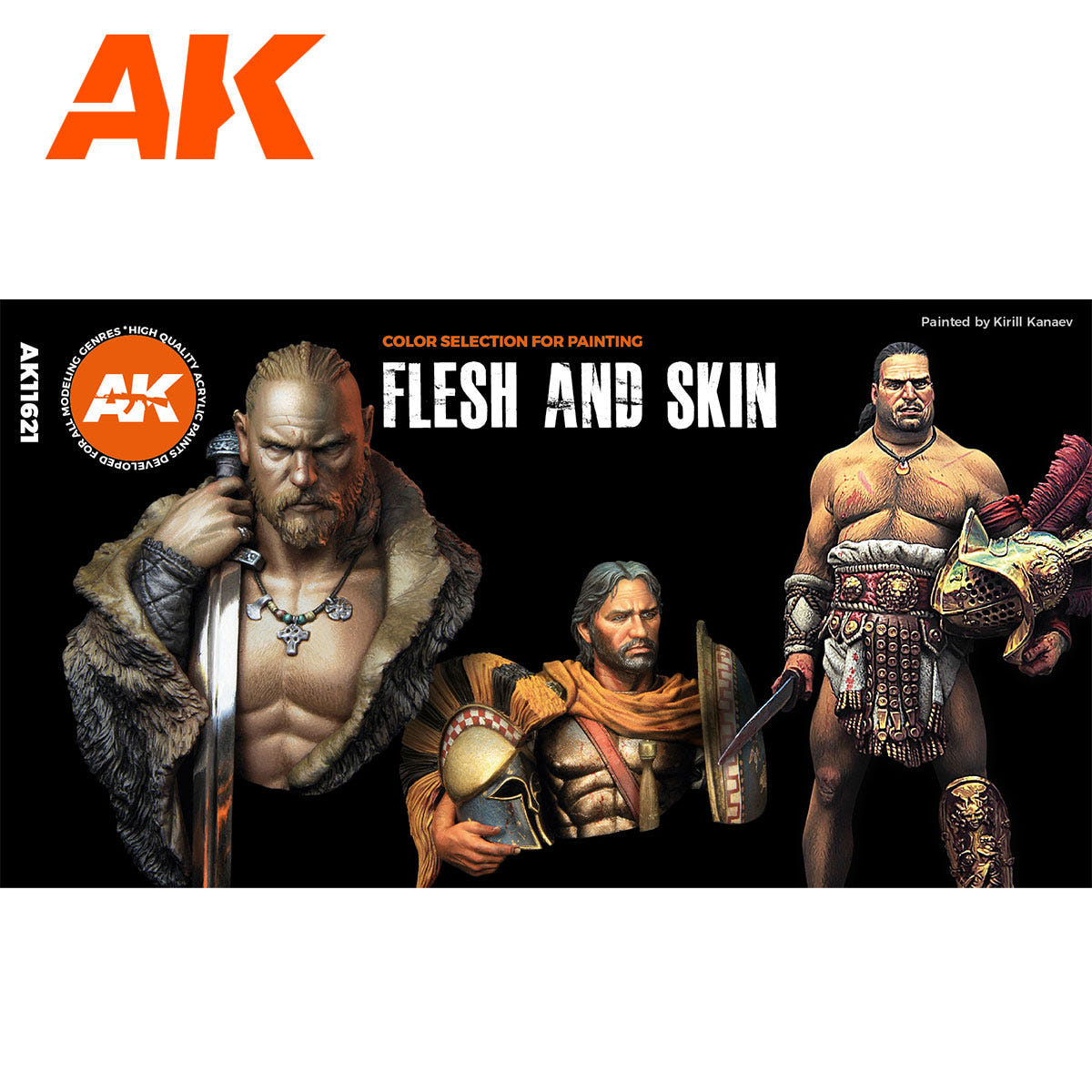 AK Interactive 3rd Gen Figure Paint Set - Flesh & Skin Colors - Loaded Dice