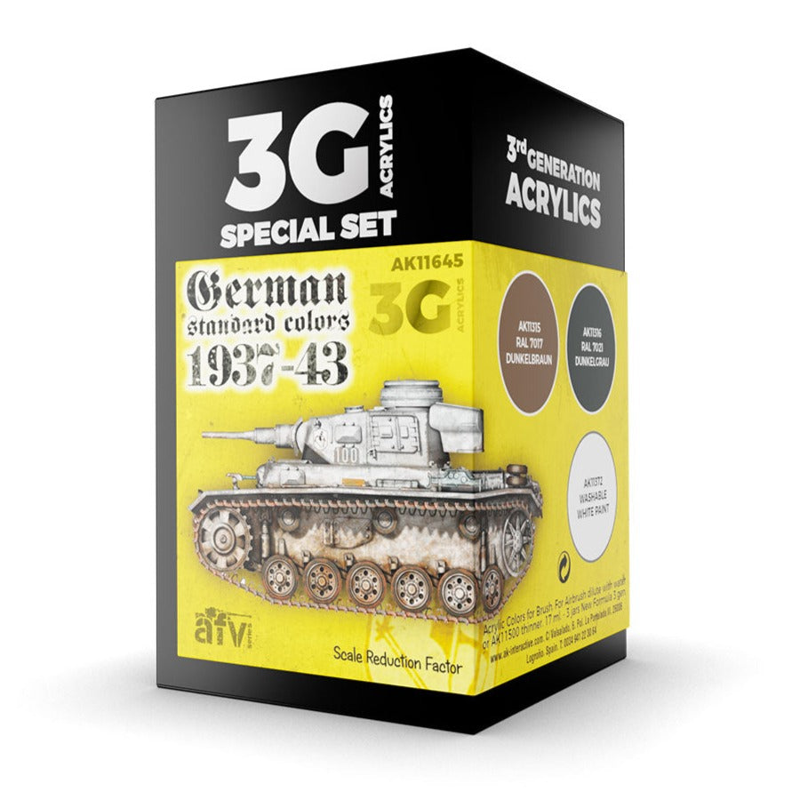 AK Interactive 3rd Gen AFV Paint Set - German Standard Colors 1937-44 AK11645 - Loaded Dice