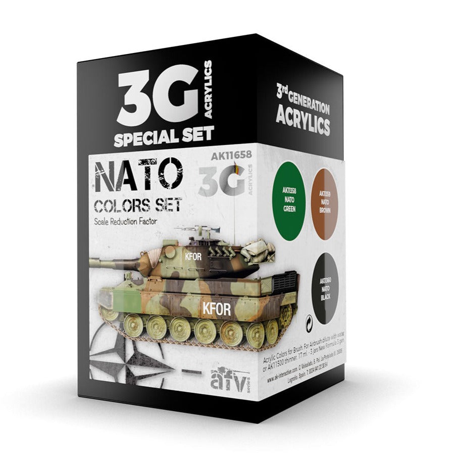 AK Interactive 3rd Gen AFV Paint Set - NATO Colors AK11658 - Loaded Dice