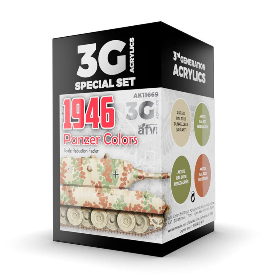 AK Interactive 3rd Gen AFV Paint Set - Panzer Colors 1946 AK11669 - Loaded Dice