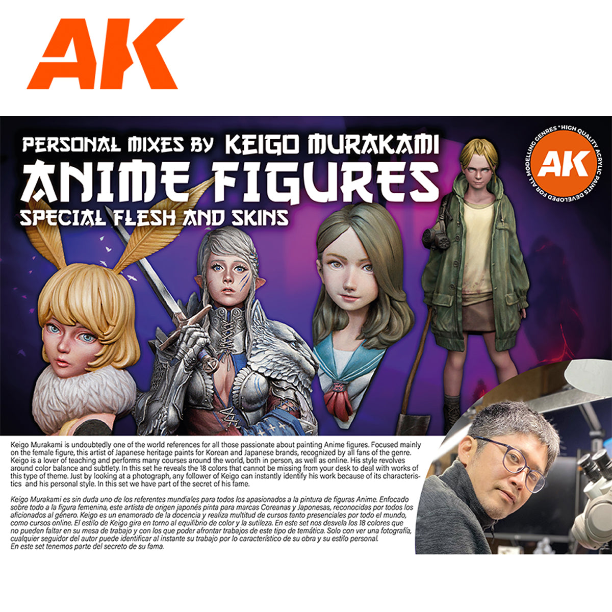 AK Interactive Signature Set - Anime Figures - Special Flesh & Skins by Keigo Murakami AK11765 - Loaded Dice